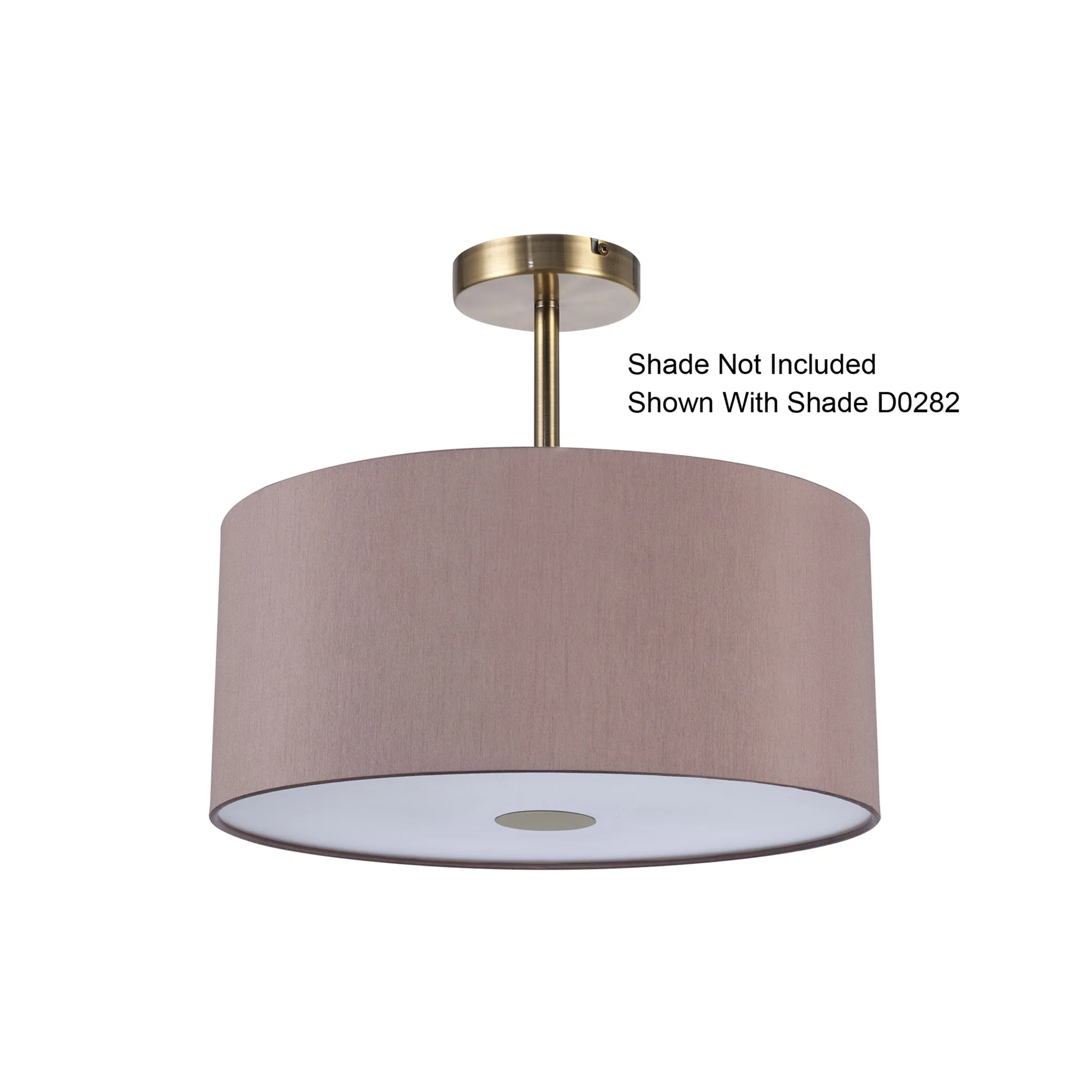 Baymont Semi Flush 3 Light Antique Brass D0337  Deco Baymont AB